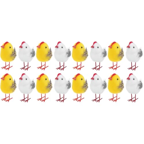 Ipetboom Osterküken Dekorationen: 16Pcs Mini Hühnerfigur Simulation Hühnermodelle Partyzubehör Küken Bevorzugt Hühnchen Ostern Baby Chick Toy Schmuckfeier -Party Requisiten Weiß Und Gelb Ipetboom Osterküken Dekorationen: 16Pcs Mini Hühnerfigur Simulation Hühnermodelle Partyzubehör Küken Bevorzugt Hühnchen Ostern Baby Chick Toy Schmuckfeier -Party Requisiten Weiß Und Gelb von Ipetboom