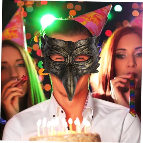 Ipetboom PU Halbgesichts Tiermaske für Herren Masquerade Kostüm Elastisch Verstellbar Mottoparty Fasching Karneval Party Zubehör Ipetboom PU Halbgesichts Tiermaske für Herren Masquerade Kostüm Elastisch Verstellbar Mottoparty Fasching Karneval Party Zubehör von Ipetboom