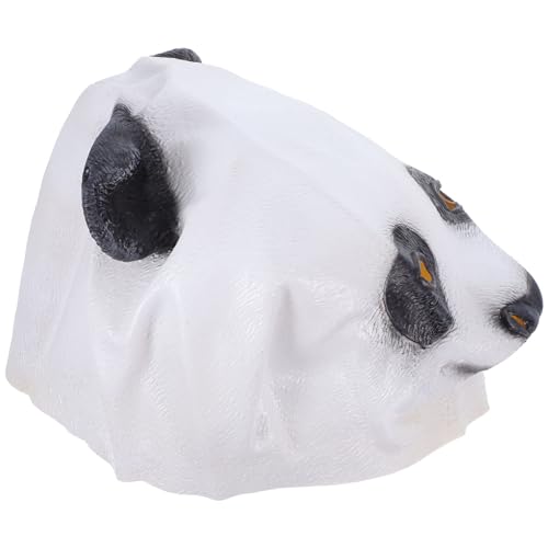 Ipetboom Panda Headset Halloween Kostümmaske Halloween Gesichtsmaske Panda Kopfbedeckung Tier Panda Panda Kostümzubehör Pandabär Accessoire Tierkopf Kostümemulsion von Ipetboom