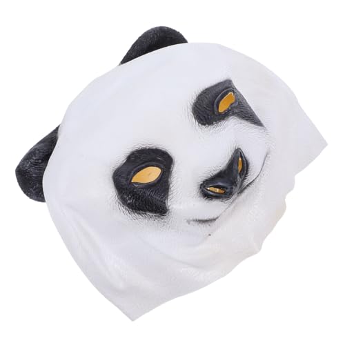 Ipetboom Panda-maske: Realistische Panda-gesichtsmaske, Tierkopfbedeckung, Bärenkostüm, Kopfbedeckung, Verkleidung Für Halloween, Cosplay, Maskenparty von Ipetboom