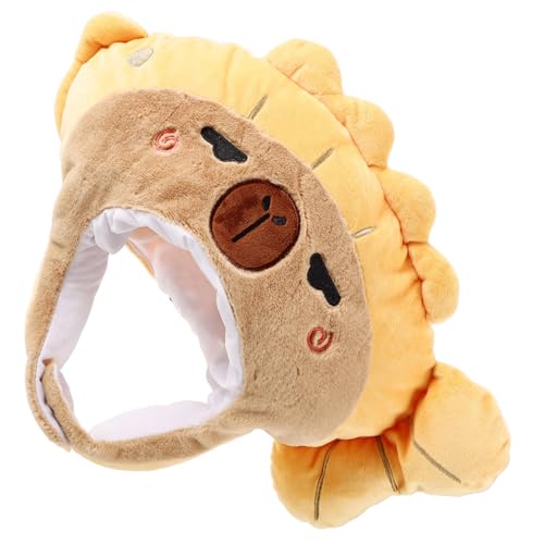 Ipetboom Party-Selfie-Hut Kopfbedeckung Kind Cosplay-Hut verkleiden für Süße Fisch-Stirnbänder Partygeschenk Fisch-Plüsch-Mütze Karnevalshut Plüschmütze PP Baumwolle Yellow von Ipetboom