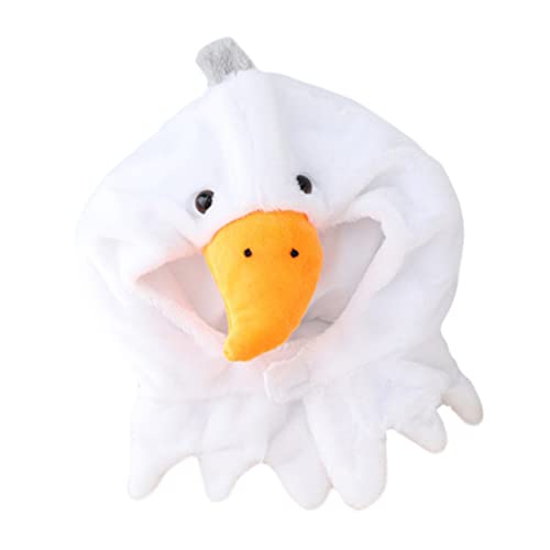 Ipetboom Party dekorative Hüte haarschmuck haircharm accessoires fasching fasnachtskostüme funky kleidung Cartoon-Kopf-Hut-Kopfbedeckung Cartoon-Kopf-Cosplay Plüsch und pp Baumwolle Weiß von Ipetboom