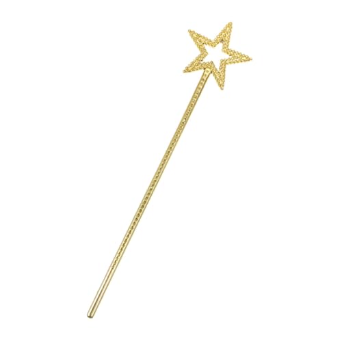 Ipetboom Pentagramm-Zauberstab Kostüm klein Feenflügel Fee für Mädchen funkeln Fairy Wand Party zubehör Zauberstab für Mädchen Zauberstäbe für Mädchen Plastik Golden von Ipetboom