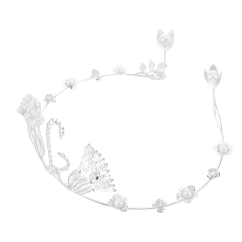 Ipetboom Perle Krone Ornament Krone Für Blumenstrauß Kuchen -topper Krone Tortenaufsatz Kuchen Topper Babyparty Babykrone Krone Für Kuchen Kleine Tiara Kuchendekoration Silber Eisenblech von Ipetboom