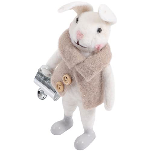 Ipetboom Plüsch Hase Dekofigur Niedlicher Kaninchen Ornament für Schreibtisch Langlebig aus Hochwertigem Material Stehend als für Feiertage und Wohnkultur von Ipetboom
