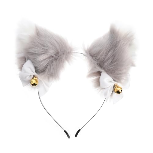Ipetboom Plüsch Katzenohren Stirnband mit Glocken Faltbare Fuchs Ohr Haarreif für Erwachsene und Leichtes Cosplay Kopfband für Kostüm und Halloween Partys für Mädchen und Frauen Ipetboom Plüsch Katzenohren Stirnband mit Glocken Faltbare Fuchs Ohr Haarreif für Erwachsene und Leichtes Cosplay Kopfband für Kostüm und Halloween Partys für Mädchen und Frauen von Ipetboom