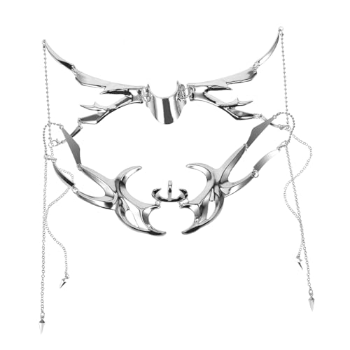 Ipetboom Punk Stil Verstellbare Kette Metall Maske für Frauen Karneval Kostüm Party Maskenballmaske Erwachsene Zubehör Ipetboom Punk Stil Verstellbare Kette Metall Maske für Frauen Karneval Kostüm Party Maskenballmaske Erwachsene Zubehör von Ipetboom