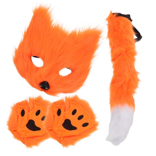Ipetboom Realistische Fuchsmaske Set für Erwachsene Atmungsaktive Maske Kunstpelz und Handschuhe Komfortabel Leicht für Halloween Cosplay Tierkostüme und Maskenpartys Ipetboom Realistische Fuchsmaske Set für Erwachsene Atmungsaktive Maske Kunstpelz und Handschuhe Komfortabel Leicht für Halloween Cosplay Tierkostüme und Maskenpartys von Ipetboom