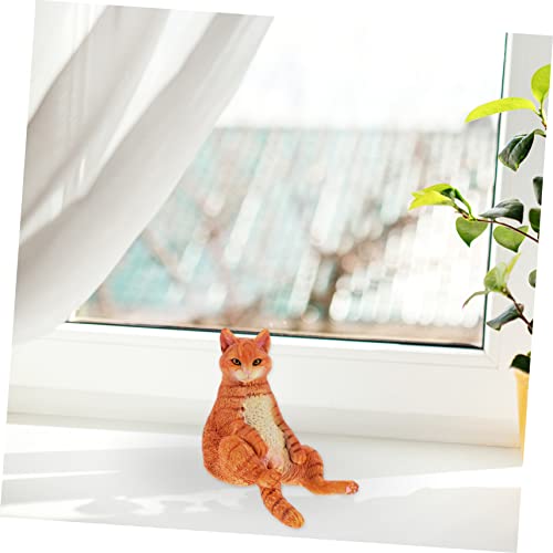 Ipetboom Realistische Katzenfigur Schreibtischdekoration Kunststoffmodell Lifelike Tierfigur Lernspielzeug für Desktop Ornament von Ipetboom