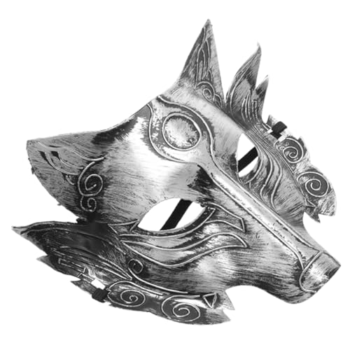 Ipetboom Realistische Wolf Kopf Maske Halloween Kostüm Zubehör Leichtes Material Komfortable für Cosplay Maskenball und Party Ipetboom Realistische Wolf Kopf Maske Halloween Kostüm Zubehör Leichtes Material Komfortable für Cosplay Maskenball und Party von Ipetboom