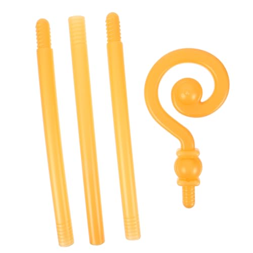 Ipetboom -Requisiten Halloween-Spazierstock Halloween Cosplay Broom Requisite Halloween-Partystock Halloween Cosplay Gehstock Requisite Cosplay -Requisite Rohrstütze Plastik Golden von Ipetboom