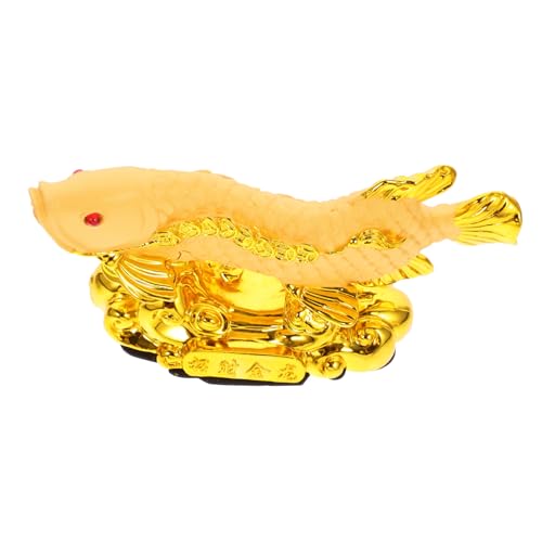 Ipetboom Resin Fischfigur Auto Deko Harz Ornament Feng Shui Goldener Drache Für Schreibtisch Geschenkidee von Ipetboom