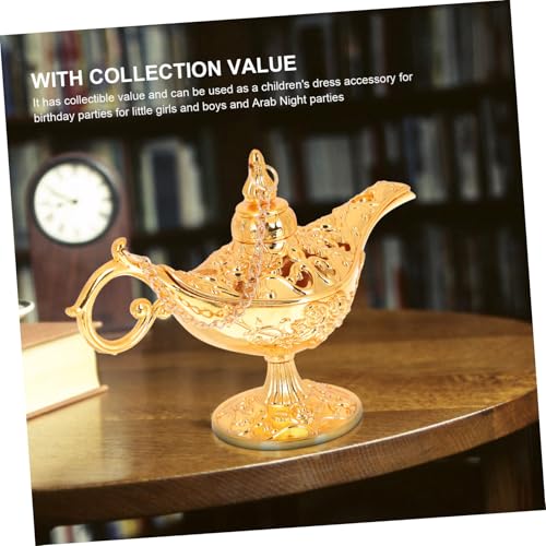 Ipetboom Retro Magische Elfenlampe aus Legiertem Material Zierliche Vintage Tischdekoration für Bankett und Zuhause Rostfrei Goldfarbenes von Ipetboom