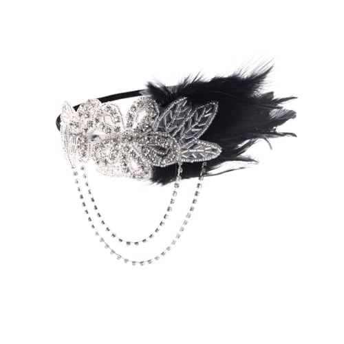 Ipetboom Retro-kopfbedeckung Haarband Flapper-kette Blumen-design für Tolle Themenparty-accessoires von Ipetboom