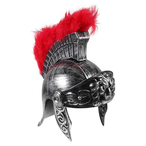 Ipetboom Römerhelm Cosplay Soldatenhelm Erwachsene Antiker Römischer Krieger Helm Kostüm Zubehör mit Roter für Karneval und Theater von Ipetboom