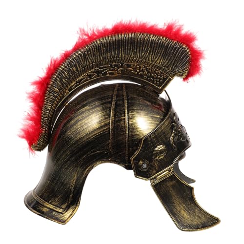 Ipetboom Römischer Soldatenhelm mit Federbesatz Leichter Mittelalter Kriegerhelm für Erwachsene und Teens für Cosplay Karneval Halloween und Bühnenoutfits von Ipetboom