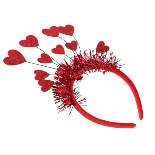 Ipetboom Rotes Herz Stirnband Pailletten Haarreif Karneval Accessoire Leicht und Bequem Für Geburtstage Hochzeiten Valentinstag Party Kostüm Zubehör von Ipetboom