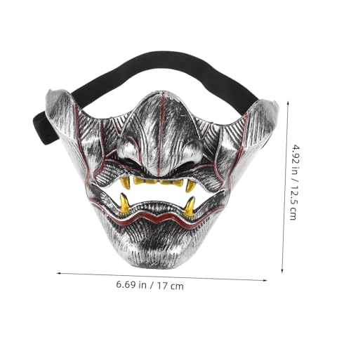 Ipetboom Samurai Halbgesichtsmaske Plastik Halbe Gesicht Prajna Maske Japanischer Cosplay Halloween Requisit Robuste Passung Für Kostüm Ipetboom Samurai Halbgesichtsmaske Plastik Halbe Gesicht Prajna Maske Japanischer Cosplay Halloween Requisit Robuste Passung Für Kostüm von Ipetboom
