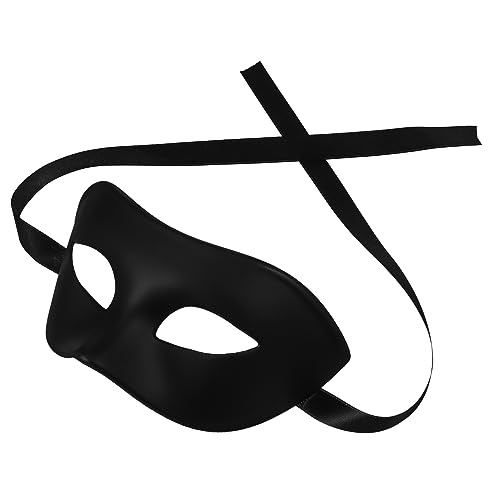 Ipetboom Schwarze Halbgesichtsmaske Herren Karneval Maskenball Masquerade Party Requisit mit Verstellbarem Elastischem Band für Halloween Cosplay Ipetboom Schwarze Halbgesichtsmaske Herren Karneval Maskenball Masquerade Party Requisit mit Verstellbarem Elastischem Band für Halloween Cosplay von Ipetboom