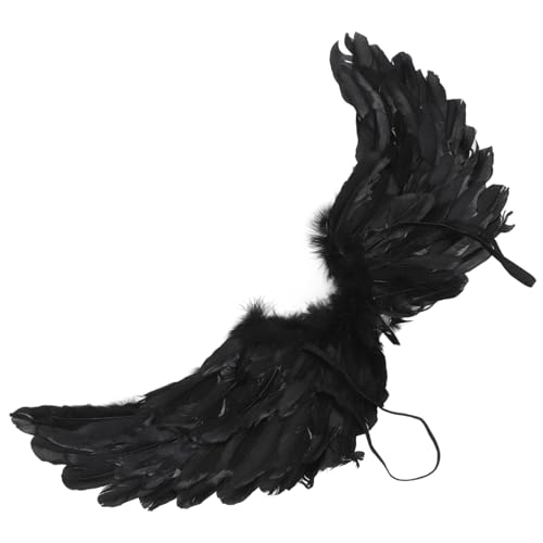 Ipetboom Schwarze Kleine Engelsflügel für Damen Leichtes Cosplay Kostüm Flügel Accessoire für Bühnenauftritte Halloween Faschingsparty und Foto Requisiten Ipetboom Schwarze Kleine Engelsflügel für Damen Leichtes Cosplay Kostüm Flügel Accessoire für Bühnenauftritte Halloween Faschingsparty und Foto Requisiten von Ipetboom