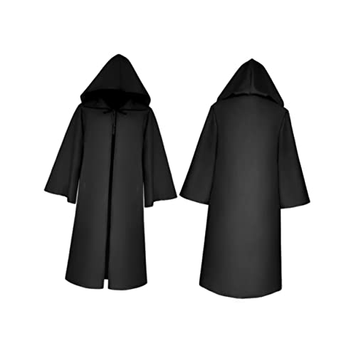 Ipetboom Schwarze Robe Für Halloween Cosplay Umhang Für Komfortabel Stylisch Für Partys Langlebig Leicht An Auszuziehen Für Jungen von Ipetboom
