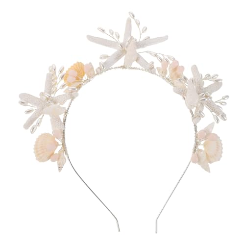 Ipetboom Seestern-Stirnband: Braut-Muschel-Seestern-Krone – Meerjungfrau-Haarschmuck für Mädchen und Frauen – Meerjungfrau-Krone für Strandhochzeiten, Sommer-Kostümpartys am Meer von Ipetboom