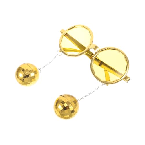 Ipetboom Spiegelkugelbrille Discokugel-Zubehör Disco-Ball-Brille funky LED party zubehör lustige gläser Partybrille Disco-Brille für Frauen Plastik Golden Ipetboom Spiegelkugelbrille Discokugel-Zubehör Disco-Ball-Brille funky LED party zubehör lustige gläser Partybrille Disco-Brille für Frauen Plastik Golden von Ipetboom