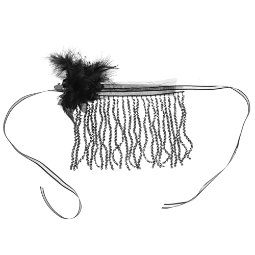 Ipetboom Spitzenmaske Maskerade Halloween-Maske Party Halbgesichtsmaske Maskerade-Maske für Frauen Gothic Strass-Quastenmaske Glühmaske Maskenmaske für Paare Plastik Black von Ipetboom