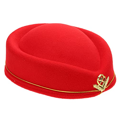 Ipetboom Stewardess Hut für Cosplay und Aufführungen Eleganter Vintage Look mit Hochwertiger Verarbeitung für Partys und Events von Ipetboom