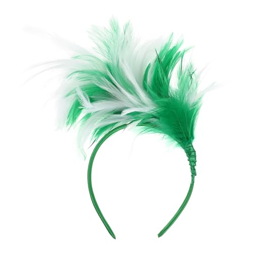 Ipetboom Stirnband für Damen Leichtes Bequemes Haarschmuck Accessoire Eleganter Kopfschmuck in Weiß Grün für Party Cosplay Hochzeit und Festliche Anlässe von Ipetboom