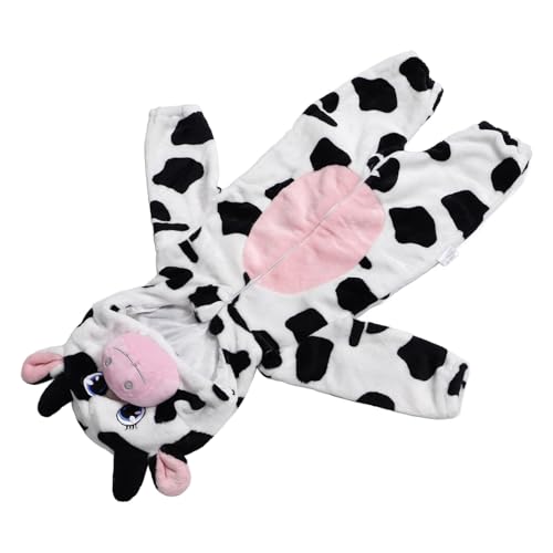 Ipetboom Strampler Tierkostüm für Kuhkostüm für Cosplay-Kostüm für Halloween Cosplay -Kostüm Halloween -Kostüm Halloween-Kuh-Kostüm Kuh-Outfit Flanell von Ipetboom