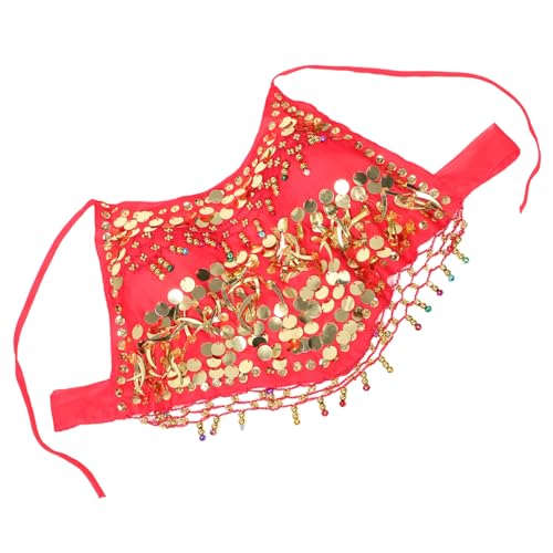 Ipetboom Tanzkostüm Bauchtanz Outfit Bauchtänzerin kostüm Karnevalskostüme für Frauen Schal für Bauchtänzerin Tanzfans Kostüm für Bauchtanz Bauchtanz-Top Polyester (Polyesterfaser) von Ipetboom