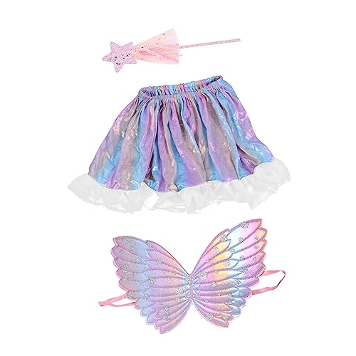 Ipetboom Teiliges Feen Kostüm Set für Mädchen Verstellbare Bunter Tüllrock und Feenstab und für Karneval Cosplay und Bühnenauftritte Ipetboom Teiliges Feen Kostüm Set für Mädchen Verstellbare Bunter Tüllrock und Feenstab und für Karneval Cosplay und Bühnenauftritte von Ipetboom