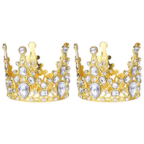 Ipetboom Tortenaufsatz-set Aus Metall 2-teilig Mini-goldkrone Für Jungen Und Mädchen Zum Geburtstag Elegantes Design Für Party-dekorationen Ipetboom Tortenaufsatz-set Aus Metall 2-teilig Mini-goldkrone Für Jungen Und Mädchen Zum Geburtstag Elegantes Design Für Party-dekorationen von Ipetboom