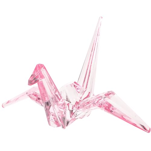 Ipetboom Transparente Origami Figur Kinderzimmer Deko Große Geometrische Tierfigur Geburtstag Party Dekoration Rosa Kristall Animal Desktop Display von Ipetboom
