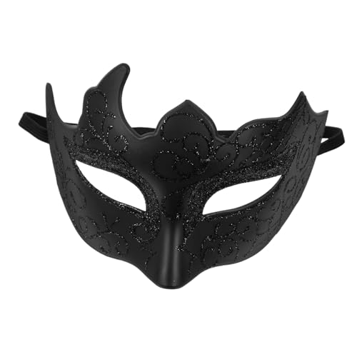 Ipetboom Venezianische Halbgesichts Maske Schwarz für Damen Herren Steampunk Mardi Gras Kostüm Maskerade Ball Halloween Karneval Festivals Kunststoff Langlebig und Ipetboom Venezianische Halbgesichts Maske Schwarz für Damen Herren Steampunk Mardi Gras Kostüm Maskerade Ball Halloween Karneval Festivals Kunststoff Langlebig und von Ipetboom