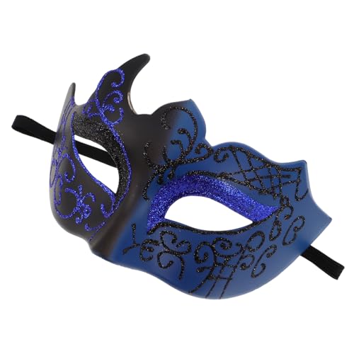 Ipetboom Venezianische Halbgesichts Masquerade Maske mit Glitter Kunststoff Komfortabel für Herren Karneval Mardi Gras Halloween Fotoshooting Vielseitig Einsetzbar Schwarz Blau Ipetboom Venezianische Halbgesichts Masquerade Maske mit Glitter Kunststoff Komfortabel für Herren Karneval Mardi Gras Halloween Fotoshooting Vielseitig Einsetzbar Schwarz Blau von Ipetboom