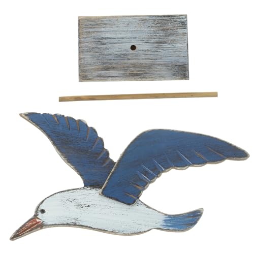 Ipetboom Vintage Holz Möwenfigur Deko Ornamente für Garten und Outdoor Handgefertigte Strandstatue Küstendekoration für Wohnzimmer und Büro von Ipetboom