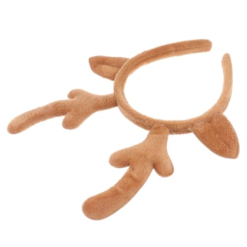 Ipetboom Weihnachtlicher Haarreif Rentiergeweih Stirnband Festlicher Haarschmuck für Mädchen Weihnachtsfeier Karneval Party Zubehör von Ipetboom