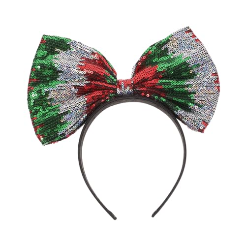 Ipetboom Weihnachtlicher Haarreif mit Großem Pailletten Schleifenmotiv Glitzer Stirnband für Damen und Mädchen Festlicher Haarschmuck für Weihnachts und Kostümfeiern Ipetboom Weihnachtlicher Haarreif mit Großem Pailletten Schleifenmotiv Glitzer Stirnband für Damen und Mädchen Festlicher Haarschmuck für Weihnachts und Kostümfeiern von Ipetboom