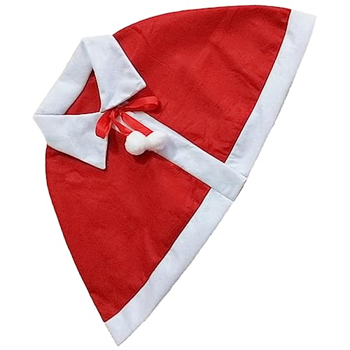 Ipetboom Weihnachtscape Plüsch Umhang Winddicht Cosplay Kostüm Cape Klassisch für Junge Mädchen und Kleinkinder Festliche Bühnenrolle von Ipetboom