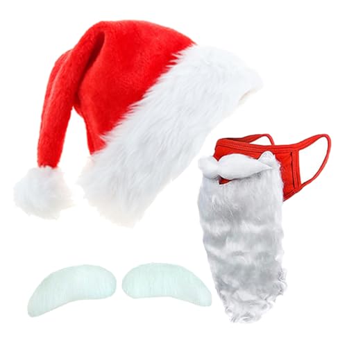 Ipetboom Weihnachtsmann Cosplay mit Roter Mütze Witzigen Augenbrauen und Hochwertiges Weihnachtszubehör für Erwachsene Bequemes Material für Festliche Kostümpartys und Fotosessions Ipetboom Weihnachtsmann Cosplay mit Roter Mütze Witzigen Augenbrauen und Hochwertiges Weihnachtszubehör für Erwachsene Bequemes Material für Festliche Kostümpartys und Fotosessions von Ipetboom