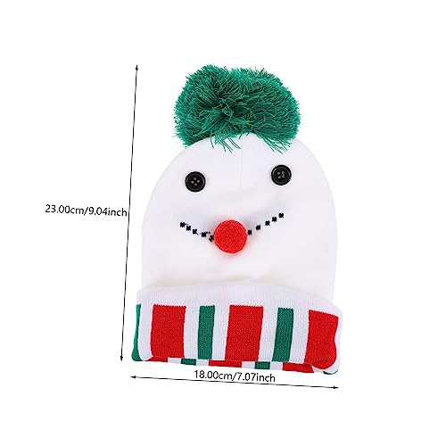 Ipetboom Weihnachtsmütze mit Schneemann Design Gestrickt Warm und Leicht mit Bommel für Kalte Wintertage und Festliche Anlässe Gemütliche Mütze für Herbst und Winter von Ipetboom
