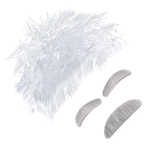 Ipetboom Weiße Kurze Wissenschaftler Perücke mit und Augenbrauen Cosplay Professor Kostüm Zubehör für Halloween Themen und Kostümpartys Ipetboom Weiße Kurze Wissenschaftler Perücke mit und Augenbrauen Cosplay Professor Kostüm Zubehör für Halloween Themen und Kostümpartys von Ipetboom