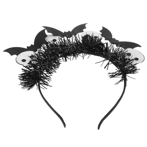 Ipetboom Weißer Skelett Bat Head Hoop Stirnband Halloween-cosplay-stirnbänder Cosplay-kopfschmuck Haarreifen Für Halloween Party-kopfschmuck Foto -requisiten Grüßer Black von Ipetboom