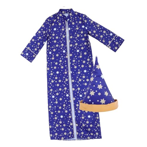 Ipetboom Zaubererroben Und -umhang Zauberer Kostüm Für Zaubererhut Zaubererkostüm Für Zauberer Kostüm Männer Zaubererumhang Zaubererkostüm Zauberer-tunika Polyester von Ipetboom