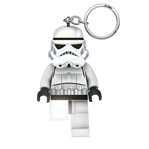 IQ Lego Star Wars - Stormtrooper Schlüsselanhänger mit LED-Taschenlampe Spielzeuggeschenke für Kinder - 76 mm große Figur - 2 CR2025 Batterien enthalten von IQ