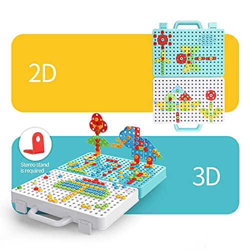 Irfora 188pcs Elektrische Bohrer Baubausteine ​​Animal Pflanzen Kreative Aufbau von Bildungsaktivitäten Puzzlespiele (173-Pack) von Irfora