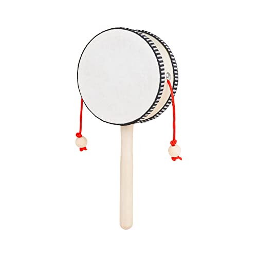 Irfora 4-Zoll-Rasseltrommel aus Holz, Schütteltrommel, Rassel, Drehtrommel, Handschütteltrommel, Handmusikinstrumente für Baby-Kind-Kind* Irfora 4-Zoll-Rasseltrommel aus Holz, Schütteltrommel, Rassel, Drehtrommel, Handschütteltrommel, Handmusikinstrumente für Baby-Kind-Kind* von Irfora