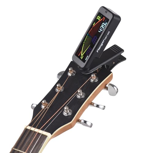 Irfora Gitarrentuner-Clamp/Holder für Chromatic Gitarre Bass Violin Ukulele Farbe LCD-Display-Bildschirm Tragbarer Gitarrentuner mit Faltbarem Rotierenden Clamp/Holder Professionell von Irfora
